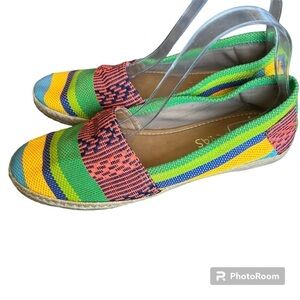 Kanaas woven Ikat espadrille flats 40